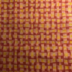 🛒 $12 Quilt Cotton Fabric Material - 2 1/2 yards Basket Weave Check Pink #3770